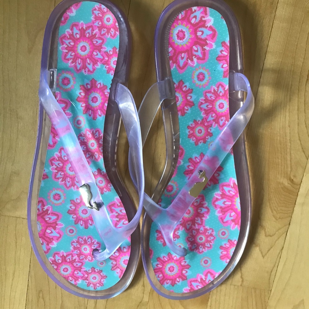VINEYARD VINES WOMENS PLASTIC PRINT SANDALS